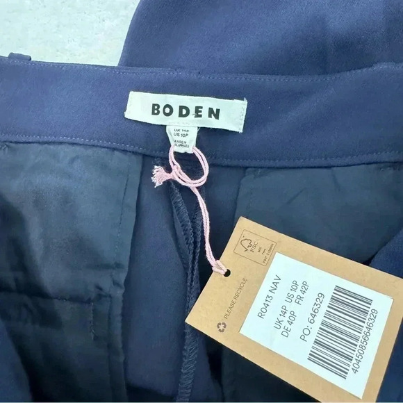 Boden Navy Blue Kew Side Stripe Navy Blue size 10P - Picture 6 of 11